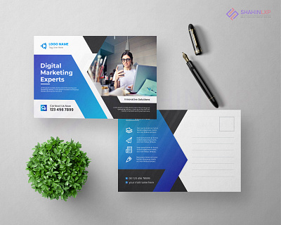 Creative Corporate Postcard Design Template. professional