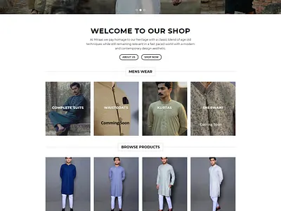 Cloth Website (Miraas) graphic design ui