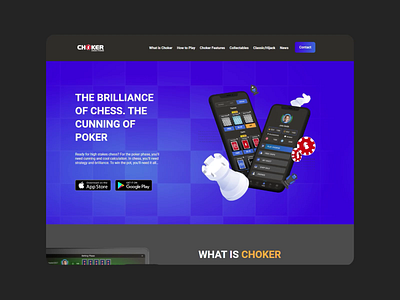 Choker website redesign app game chess choker game poker redesign web redesign website