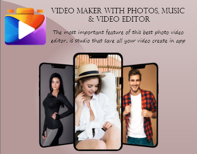 Video Maker With Photos, Music & Video Editor 3d graphic design