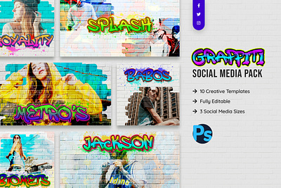 Graffiti Design Social Media Template creative