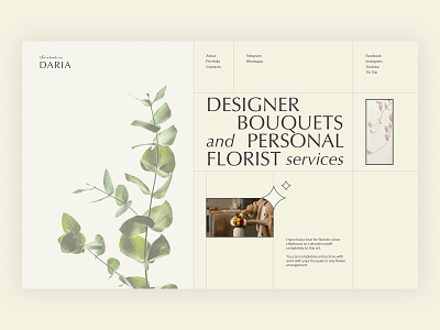 Florist - concept branding concept design florist flowers graphic design light minimal minimalism ui ux web webdesign website