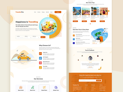 Travelixpro Landing Page trip booking ui ux