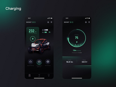charging car ui 设计