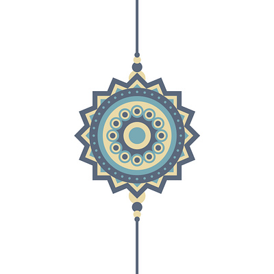 Floral decorative Rakhi. design fal festival flat floral graphic design icon illustration illustrator logo rakhi vector