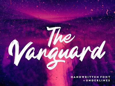 The Vanguard app branding brush design elegant flat font illustration logo ui