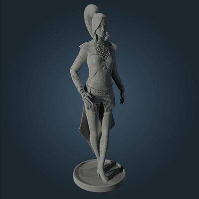 3D Print Ready Model: A Game Character 3d print ready character 3d printing 3dillustrations 3dmodeilng 3dmodeling b3d bl3nder 2.8 blender 3d blender sculpt character topology human topology zbrush