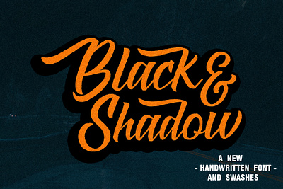 Black and Shadow app branding brush design elegant flat font illustration logo ui