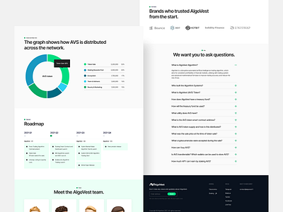 AlgoVest - Landing Redesign blockchain branding chart clean crypto erc 20 ethereum illustration landing page redesign token trading algorithm ui ux web website