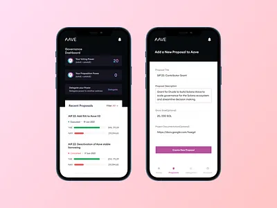 Governance App app blockchain design mobile