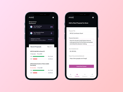 Governance App app blockchain design mobile