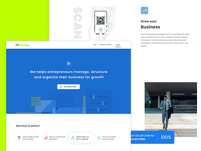 Business Website with QR Code Functionality 2021 adobexd consilion design illustration landing page landing page design landing page ui logo uixdesign web page