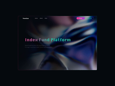Website for Index Fund Tronexo abstract after effects animation app design figma futuristic graphic design homepage ui ux web web design web designer website