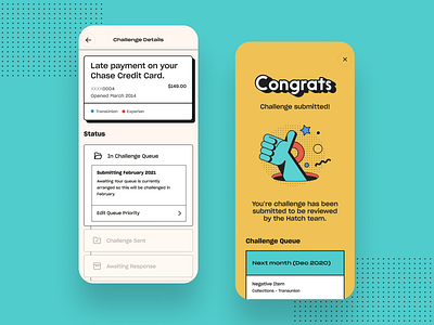 Hatch Credit App app credit design finance illustration layout mobile ui ux