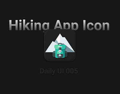 Hiking App Icon animation app branding design illustration logo typography ui ux