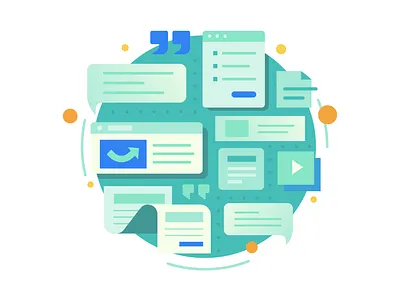 Say Goodbye to the Blank Page ai branding color content copywriting illustration onlinemarketing vector