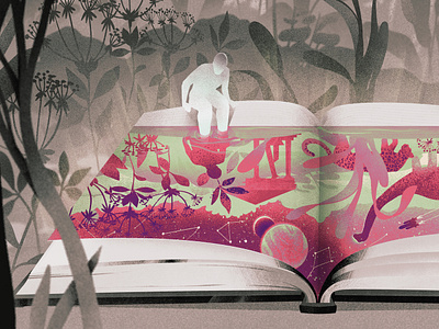 Books book conceptual digital editorial eleni debo folioart illustration texture