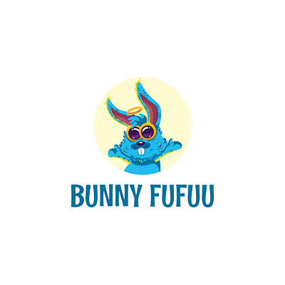 Bunny Logo blue bunny bunny design bunny logo character character design design graphic design illustration logo logo design playful logo rabbit rabbit design rabbit logo vector yellow