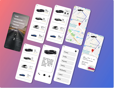 Book Me a Car! app car design figma icon ui ux