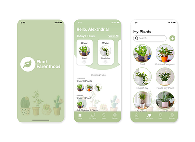 Plant Care App UI adobe xd app app design app ui design illustration interface mobile mobile app plant app plant care plant care app ui ui ux