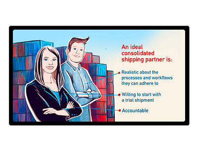 Shipping partner blue business illustration clean style online sales online shop sales