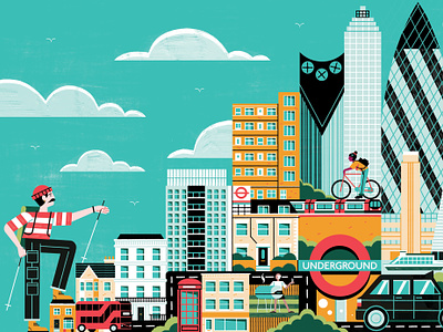 Property Prices buildings character city digital editorial folioart illustration london michael driver