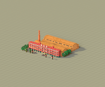 Public Building | UCCA Center for Contemporary Art 3d architecture building design magicavoxel museum space voxel