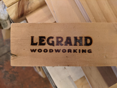 LeGrand Woodworking brand burn logo stamp wood wooodworking