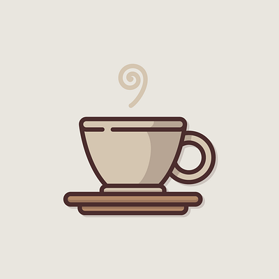 Coffee Icon coffee design digital art graphic design icon illustration illustrator tea vector