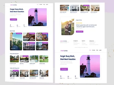 Landing Page Streetcation apartment booking hotel booking house landing page ui ux vacation
