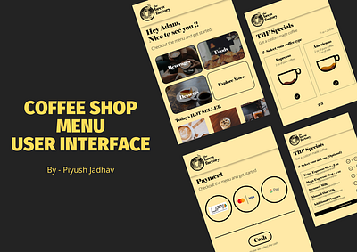 Coffee Shop Menu User Interface - Figma coffee coffeeshop design desin ios ipad menu ui