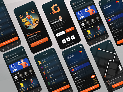 Grocery Store - App Exploration 2021 trend 3d design app design app user interface delivery app design digital illustration food delivery app glassmorphism graphic design grocery delivery user interface grocery store grocery store ui grocery ui trending design uidesign uiux userexperience