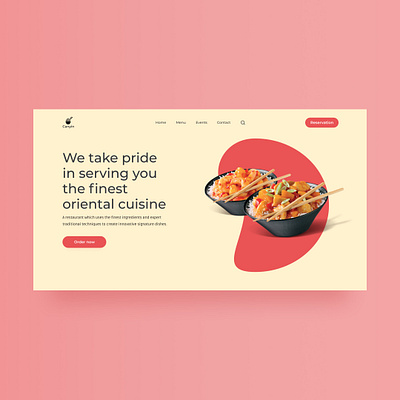 Chinese Restaurant clean design graphic design motion graphics ui ux web website