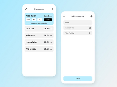 Invoice Generator for Milk Sellers bill generator invoice generator milk quantity ui