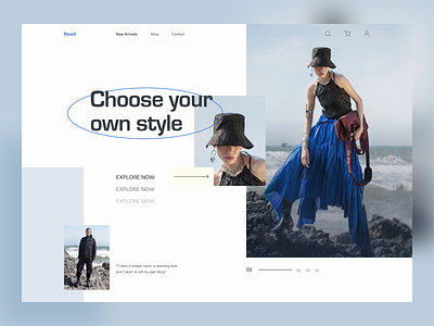 Fashion Website ui concept website