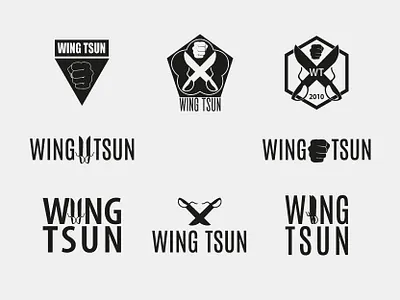 Wing Tsun Logo Designs branding combination mark design graphic design icon logo typography vector wordmark