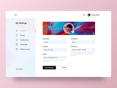 Profile Settings dailyui graphic design landing page profile settings ui