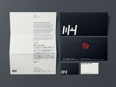 Shinji Mikami Stationery branding business card corporate design corporate identity design envelope graphic design icon letterhead logo stationery typography wordmark