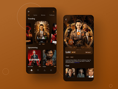 Online movies and series app app branding design photoshop productdesign ui uidesign ux uxdesign