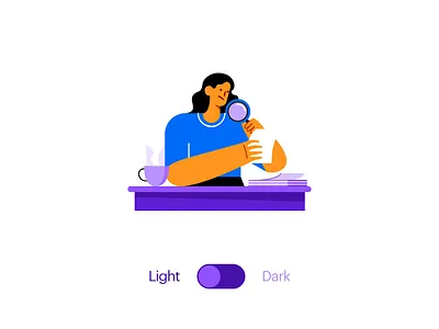 Illustrating for Light & Dark Mode accessibility coffee color dark facebook illustration light meta mode paper underbelly vector