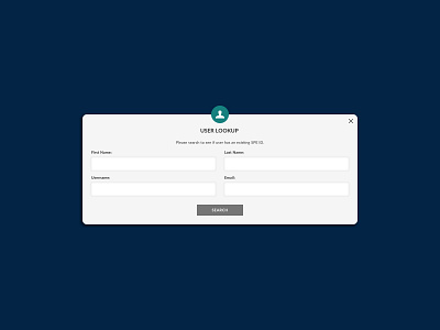 User Lookup app design graphic design iconography logo modal modals ui userinterface users ux web