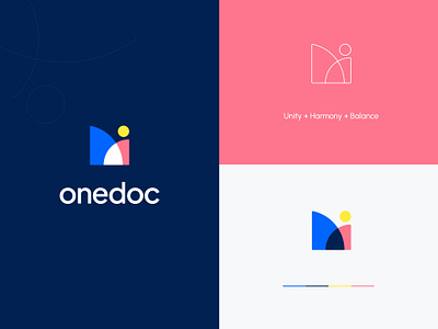 OneDoc branding branding colors design graphic design healthcare illustration logo logodesign medicine telemedicine