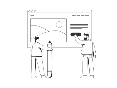 Editing wireframe copy editing illustration marketers process ui user interface webdesign