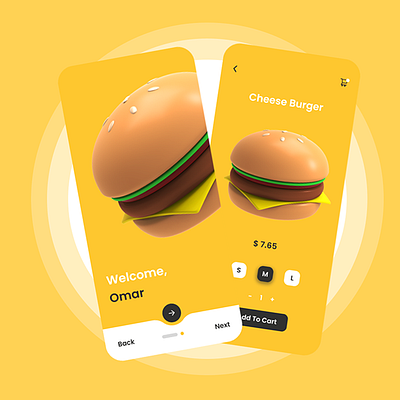 Food App l Ui-Ux Design 3d animation app branding design graphic design icon illustration logo motion graphics typography ui ux vector