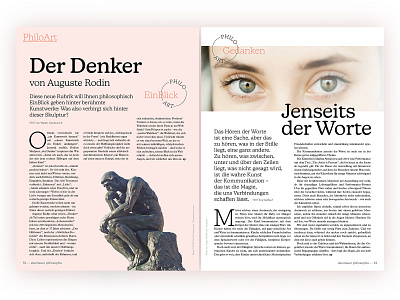 Abenteuer Philosophie graphic design layout design magazine