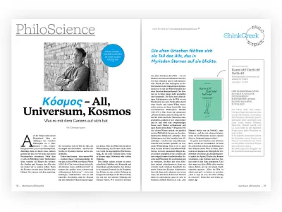 Abenteuer Philosophie graphic design layout design magazine