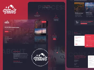 Travel Onepage UI Design branding design logo ui ux web design