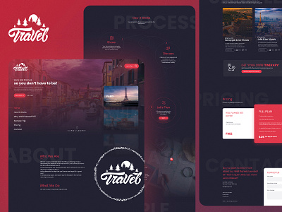 Travel Onepage UI Design branding design logo ui ux web design