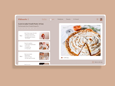 Interactive tablet recipe app adobexd app cooking french hover interaction ios orange paris premierepro prototype recipe scrollto smartrecipe socialmedia table ui ux