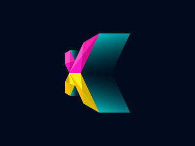 X K creative letter logo. brand branding branding design great identity logo logo design logo project modern unique logo work